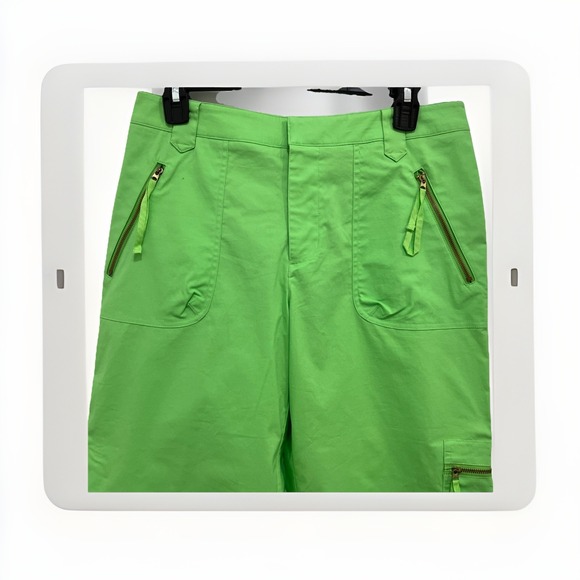 Lauren Ralph Lauren Parrotc FB Lime Green Capri Pants 8 - Picture 4 of 12